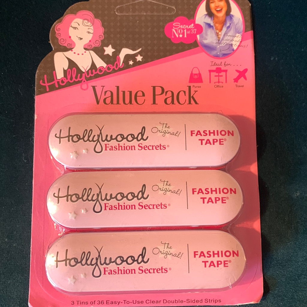 New Hollywood Fashion Secrets Fashion Tape Value Pack 3 Tins X 36 Strips